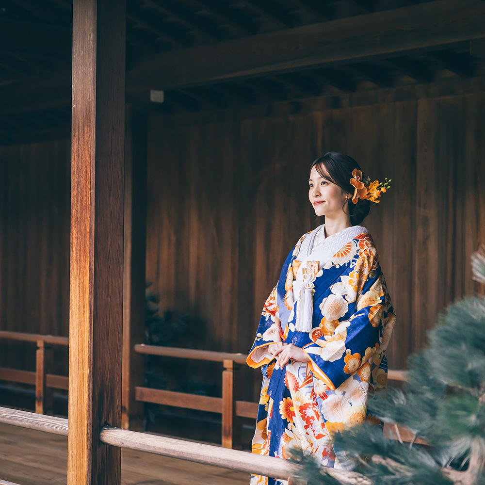埼玉県越谷市の花田苑でのロケーション前撮り