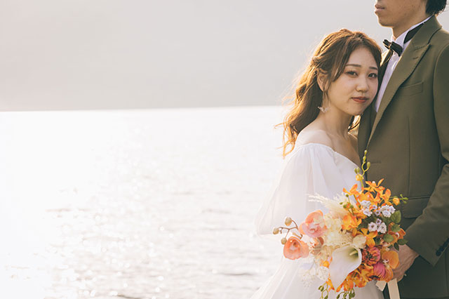 榛名湖で写真だけの結婚式