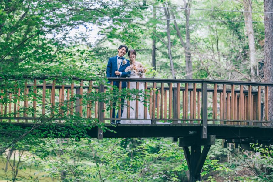 軽井沢でのロケーション結婚写真