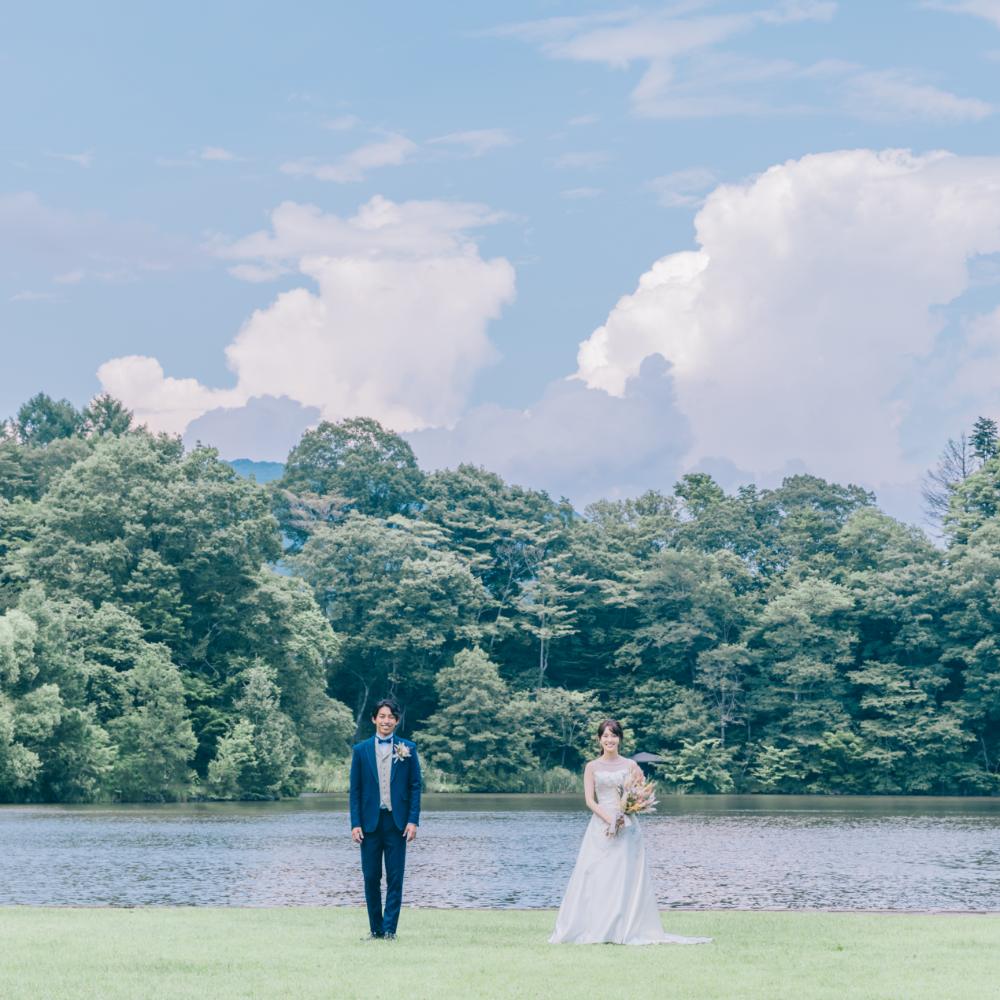 軽井沢でのロケーションフォトウェディング