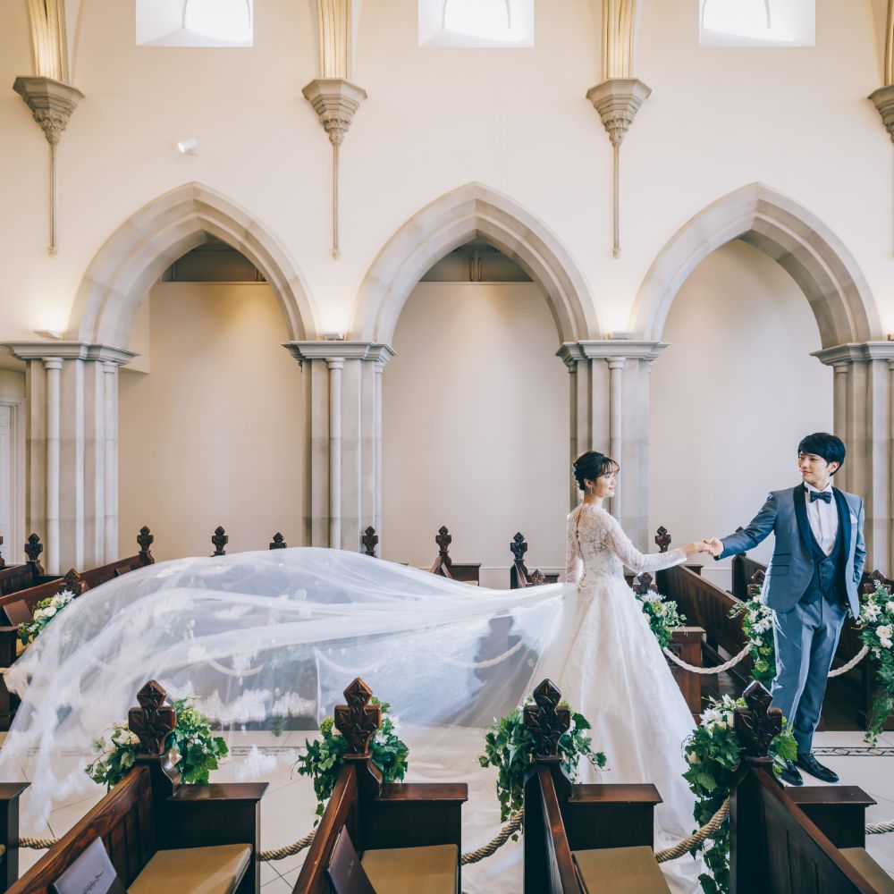 前橋のチャペルでのロケーション結婚写真