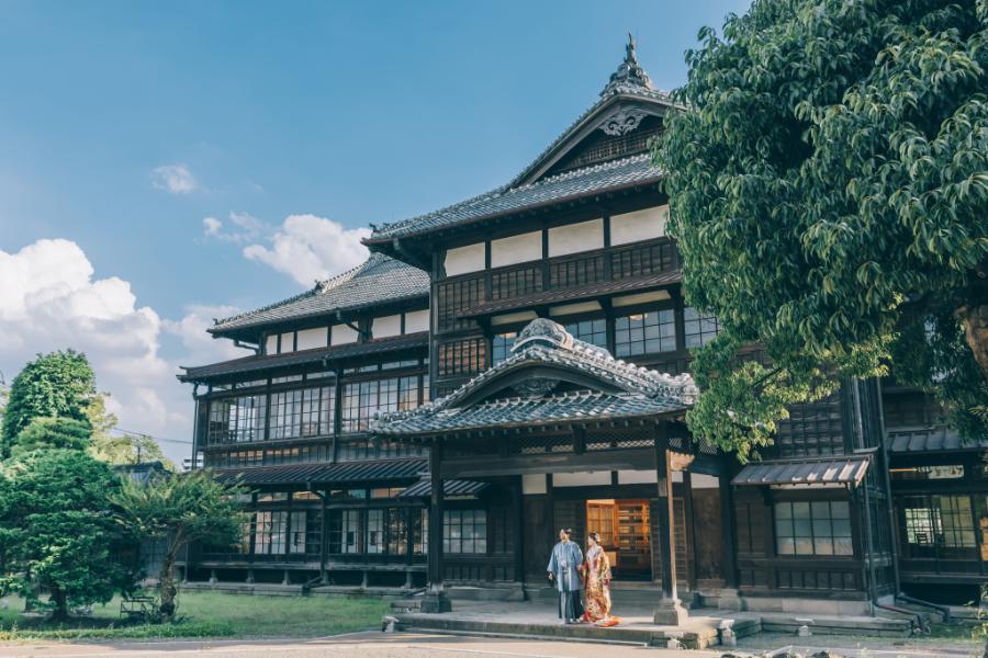 群馬の臨江閣でのロケーション結婚写真